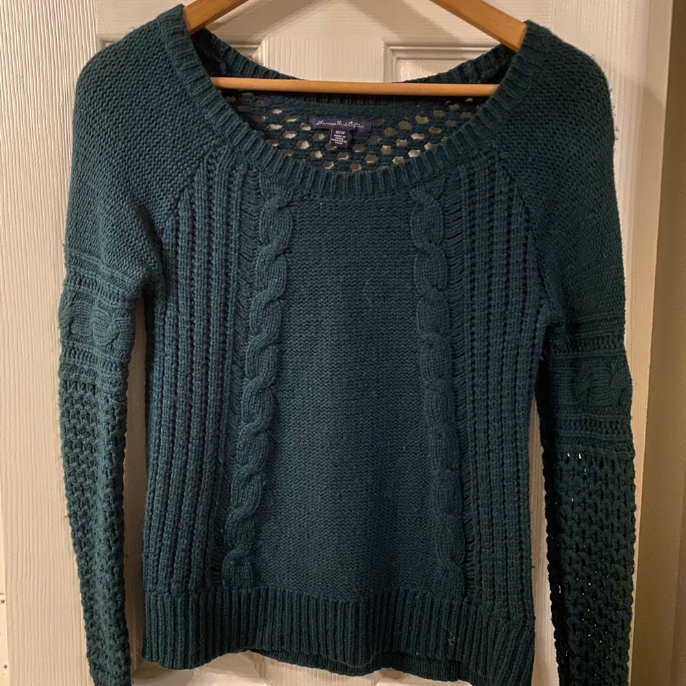 American Eagle Dark Green knitted sweater